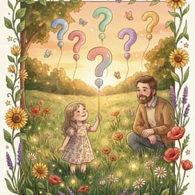 Pai e filha com perguntas